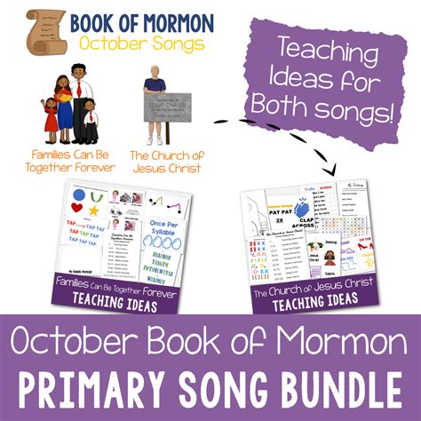 October Book of Mormon Primary Songs List for 2024 Come Follow Me - Primary Singing