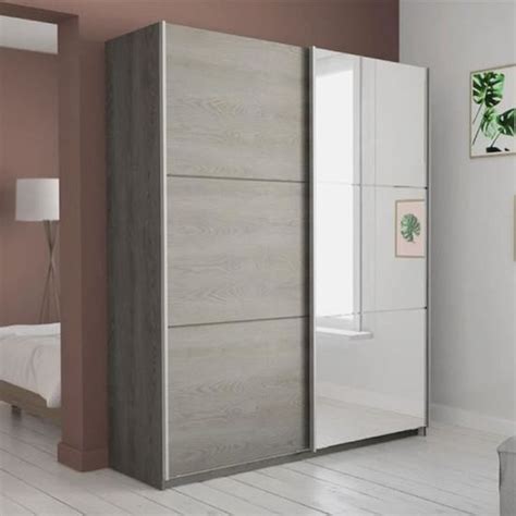 Armoire avec miroir Chêne Hudson 180 cm GELA Bois Bois L 179 x