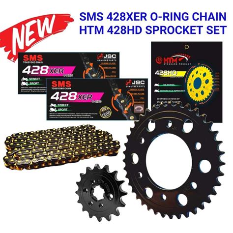 SRL115 ZR 428HD 132L HTM SMS 428XER CHAIN 428 SPROCKET SET GOLD CHAIN