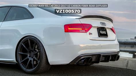 Jc Sportline Carbon Fiber Rear Diffuser Fits For Audi S5 A5 Sline 2012