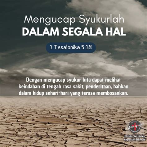 Mengucap Syukurlah Dalam Segala Hal” Elohim Ministry