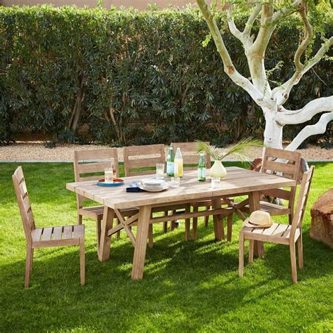 Jardine Expandable Dining Set Driftwood Outdoor Furniture, Driftwood Table, Outdoor Dining ...