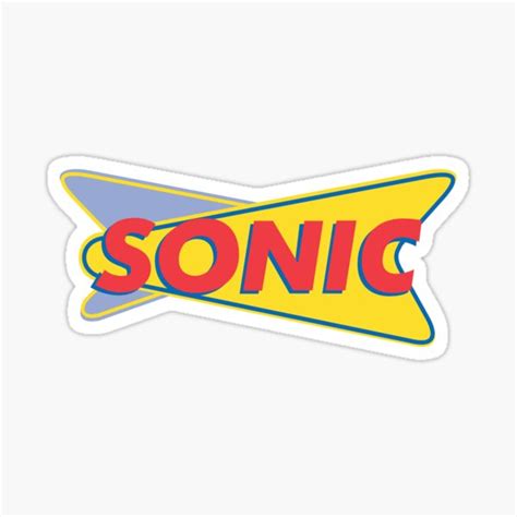 Sonic Logo Fast Food Sticker For Sale By Kottnkandy Redbubble