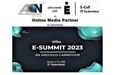 Entrepreneurship Cell Iit Hyderabad Acn Network Collaborate To Promote