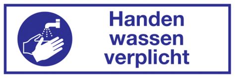 Bord Handen Wassen Verplicht Met Tekst Pictogram Bestel Online