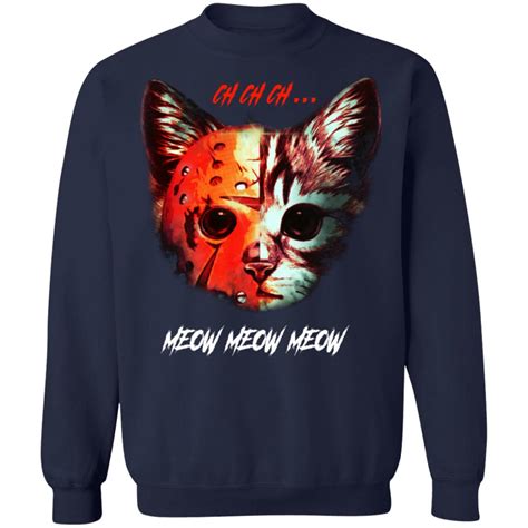 Jason Voorhees Cat Meow meow meow shirt, hoodie, long sleeve