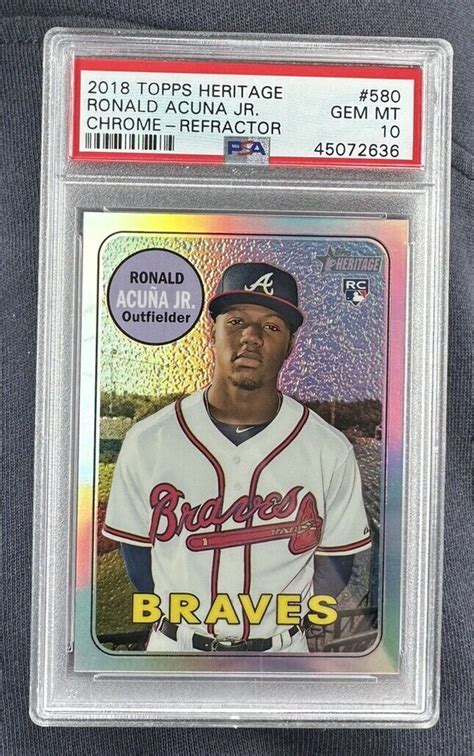 Ronald Acuna Jr 2018 Topps Heritage THC 580 Refractor 569 Price