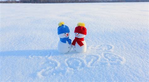 Happy Couple Snowman Love Standing On Stock Photo 1174206457 ...