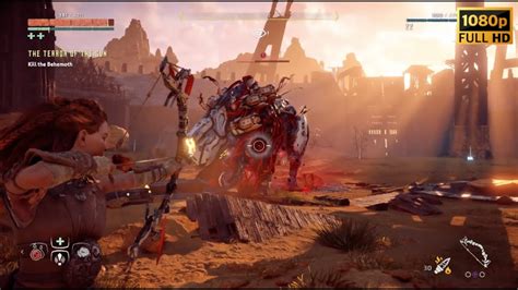 Horizon Zero Dawn BEHEMOTH Full Boss Fight Arena Gameplay