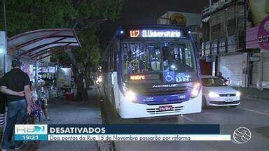 AB TV 2ª Edição Pontos de ônibus são relocados no Centro de Caruaru