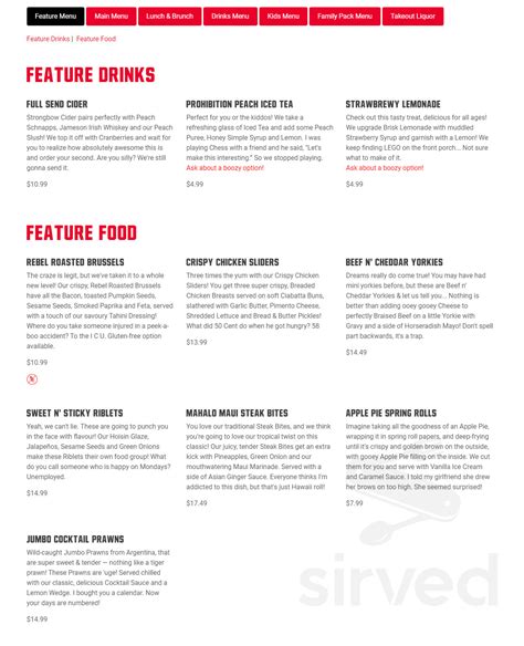 The Canadian Brewhouse Airdrie Menus In Airdrie Alberta Canada