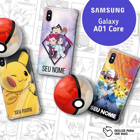 Capa Capinha Samsung Galaxy A Core Pokemon Personalizada Nome