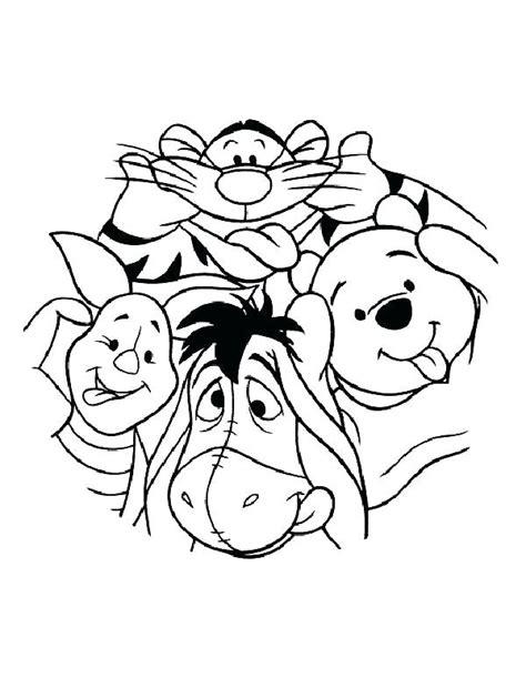 Winnie The Pooh Characters Coloring Pages At Free