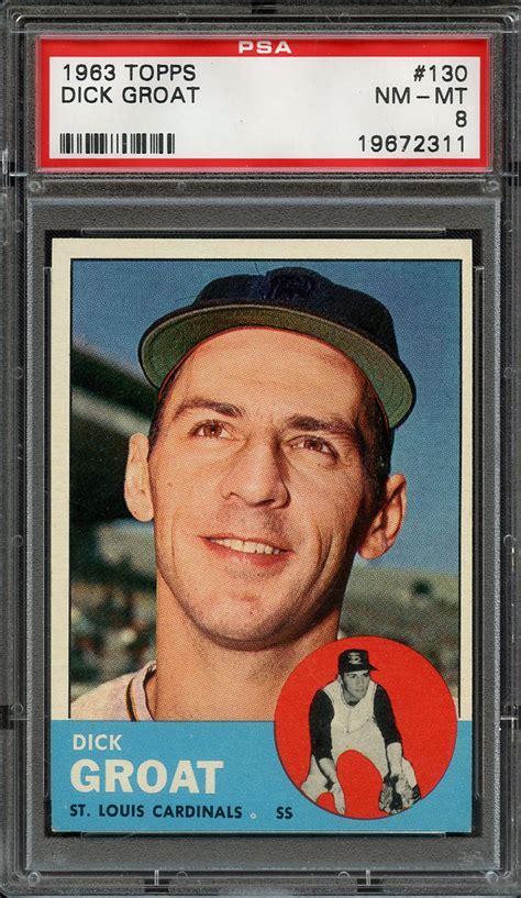 Lot Detail Topps Dick Groat Psa Nm Mt