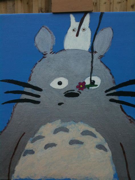 Totoro Canvas Painting By Almightyraz On Deviantart