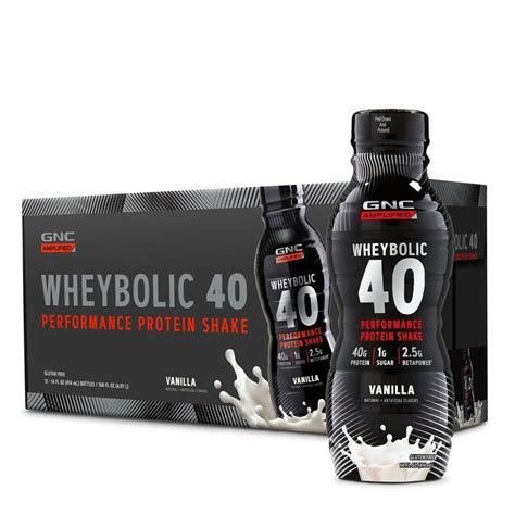 Gnc Amp Wheybolic High Protein Drink Vanilla 12 Pack Gnc Protein Drinks Whey Protein