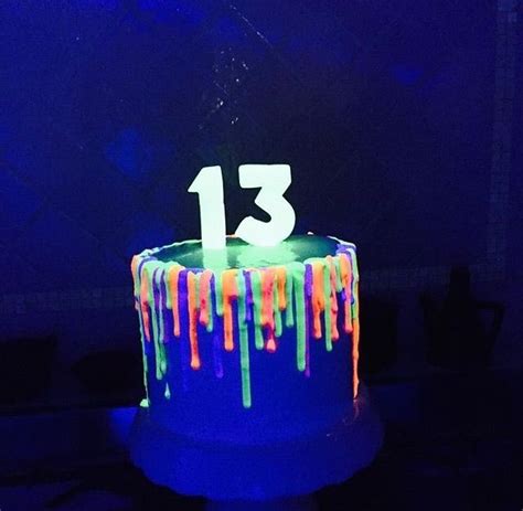 Glow In The Dark Drip Cake