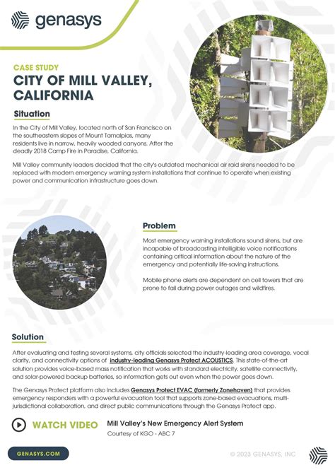 Mill Valley, California - Emergency Management | Genasys