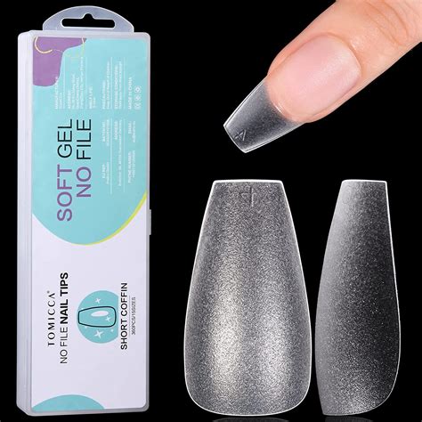 Tomicca Medium Coffin Nail Tips Gel Tips No File Nail Tips 360pcs