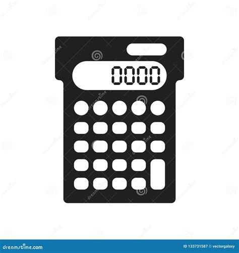 Calculando El Icono Aislado En El Fondo Blanco Ilustración del Vector