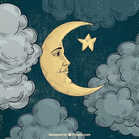 Free Vector | Moon face background