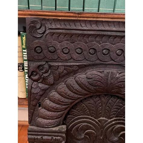 S Gothic Hand Carved Oak Wood Cabinet Door Architectural Element In