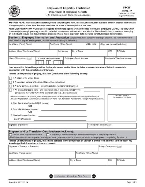 i-9 form spanish | i9 Form 2021 Printable