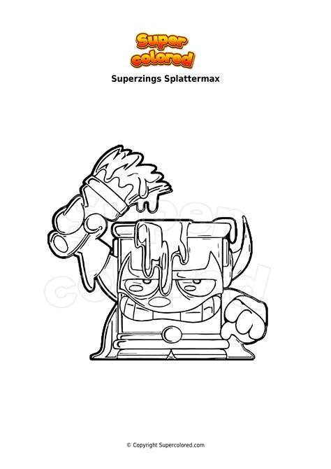 Dibujo Para Colorear Superzings Splattermax Supercolored