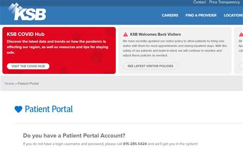 KSB Patient Portal Login » Employee Login Portals