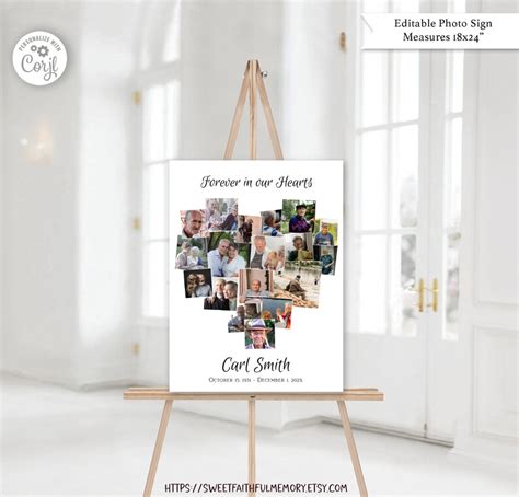 Editable Funeral Program Template Celebration Of Life Etsy