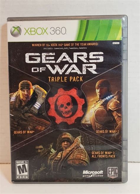 Gears Of War Triple Pack Microsoft Xbox 360 2011 Complete Cib