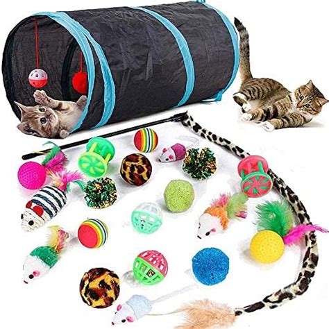 Pcs Cat Toys For Indoor Cats Collapsible Cat Tunnel Interactive