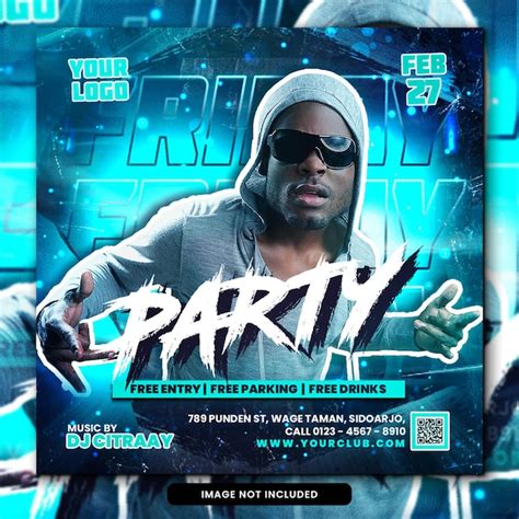 Premium Psd Night Club Party Flyer Social Media Template