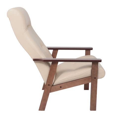 Кресло Leset Retro, Орех текстура, экокожа Polaris Beige (бежевый ...