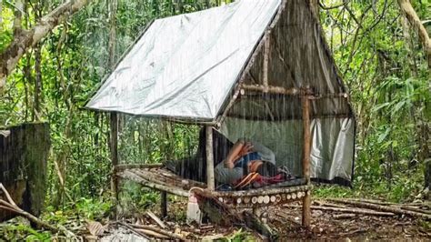 Solo Camping Hujan Deras 2 Hari Dalam Hutan Tertidur Dalam Pondok Di