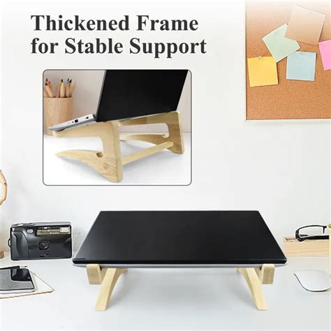 VERNO Wooden laptop stand, Macbook Pro Air wooden stand, laptop cooling ...
