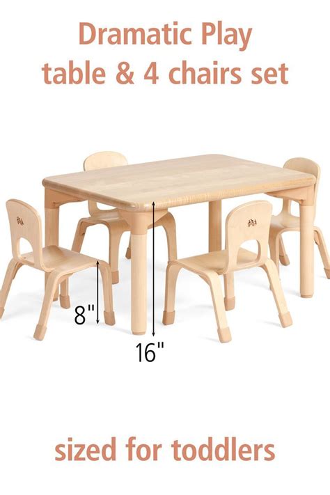 Solid Maple Dramatic Play Table And Chairs