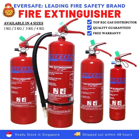 EVERSAFE Fire Extinguisher 1kg 2kg 3kg 4kg SG Approved READY STOCK