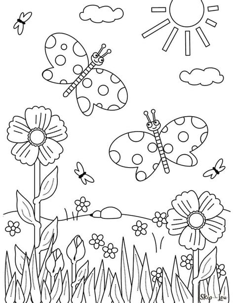 Flower Coloring Page Skip To My Lou Coloring Home