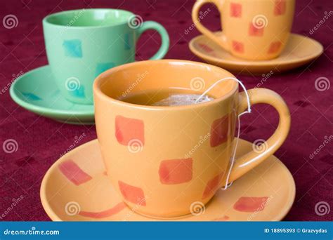 Three Cups Of Tea Stock Photos - Image: 18895393