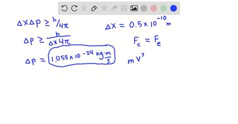 Suppose That The Uncertainty In Position Of An Electron Is Equal To The