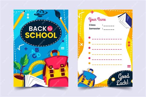 Premium Vector Back To School Card Template