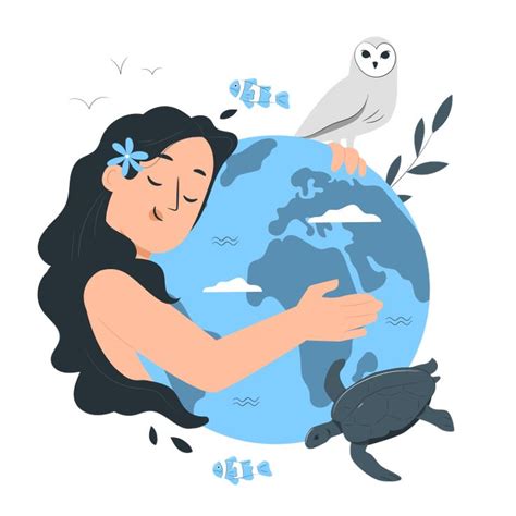 Mother Earth Day Customizable Semi Flat Illustrations Pana Style