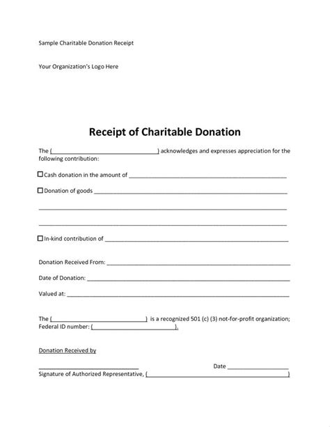 Get Our Example of Salvation Army Donation Receipt Template | Auction ...