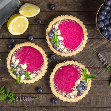 Blueberry Lemon Curd Tartlets With Almond Crust Nerds With Knives