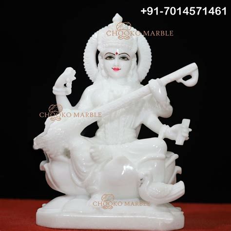 Marble Saraswati Mata Statue Inches Height Temple At Rs In