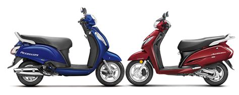 suzuki access   honda activa  specifications comparison