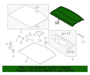 Lincoln Corsair Oem Rear Removable Package Tray Cargo Cover