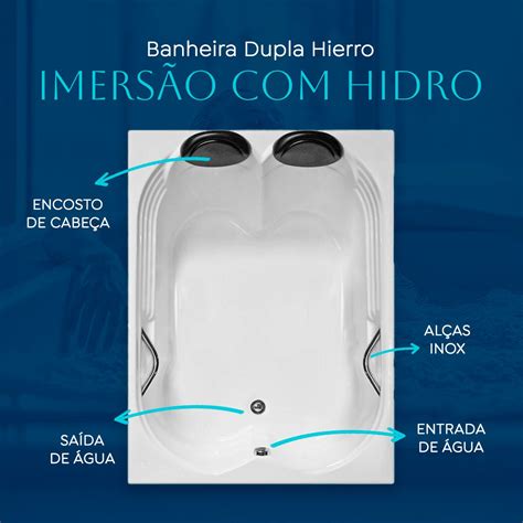 Banheira Dupla Hierro Imersão em Acrílico MadeiraMadeira