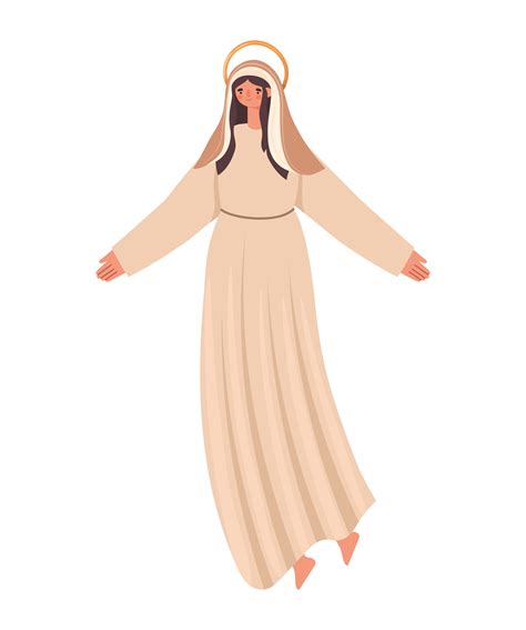 saint mary icon 4428907 Vector Art at Vecteezy